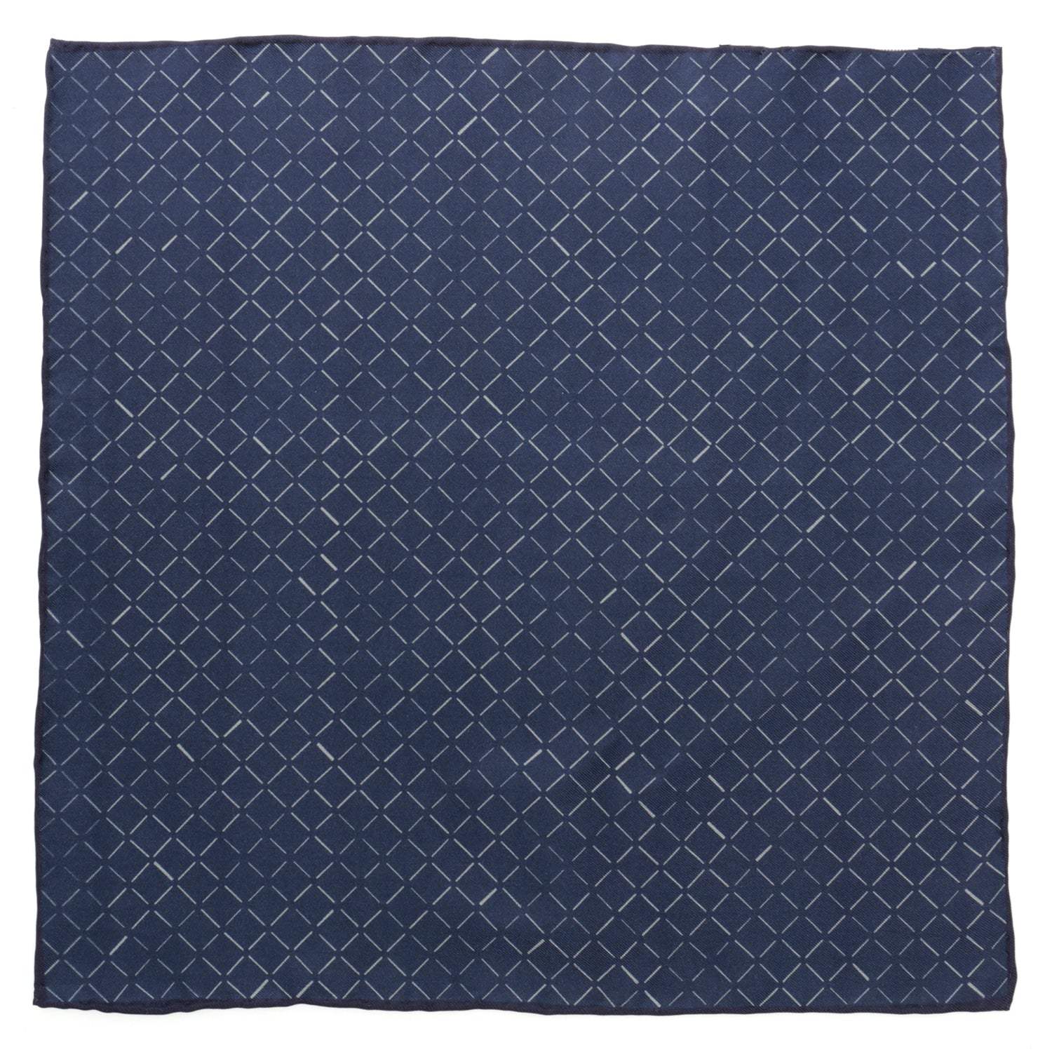 Navy Diamond Pocket Square - Cufflinks.com - Flyclothing LLC