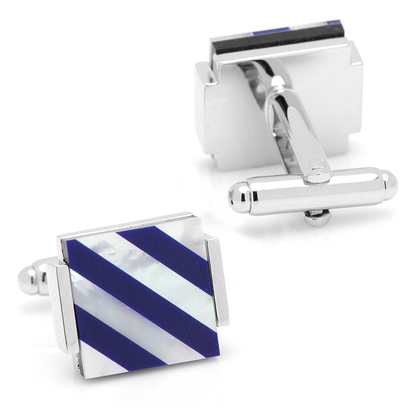 Mother of Pearl Floating and Diamond 5-Stud Set - Cufflinks.com - Flyclothing LLC