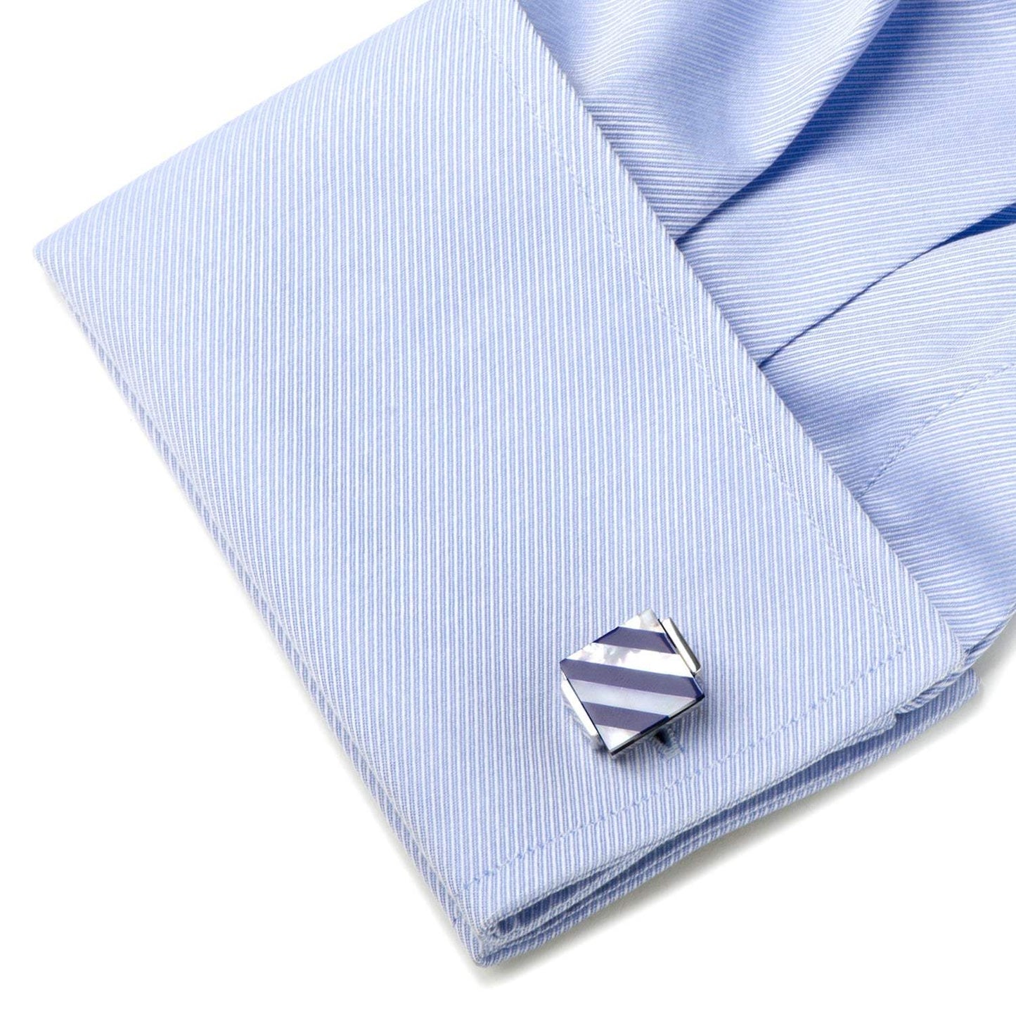 Mother of Pearl Floating and Diamond 5-Stud Set - Cufflinks.com - Flyclothing LLC