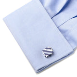 Mother of Pearl Floating and Diamond 5-Stud Set - Cufflinks.com - Flyclothing LLC