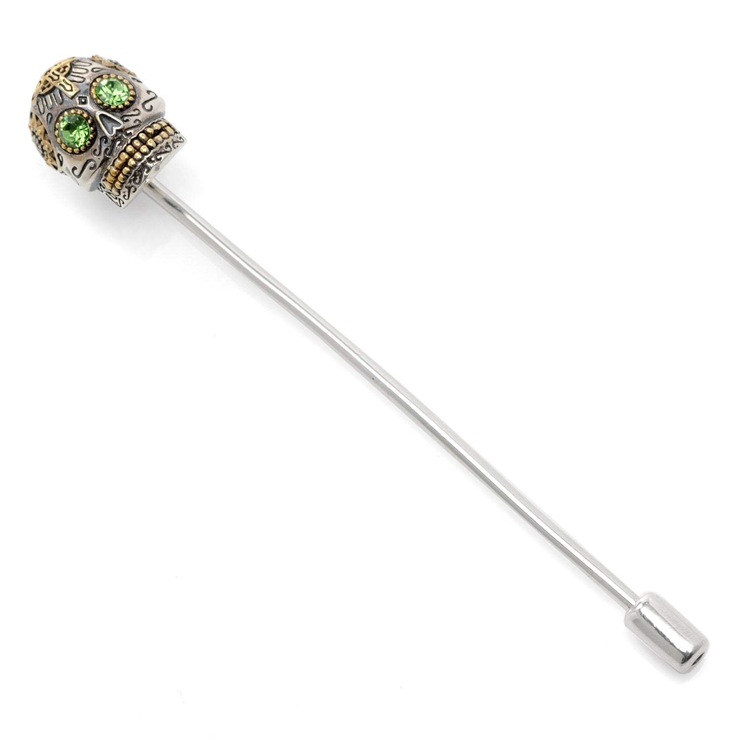 Sterling Silver Skull Stick Pin - Cufflinks.com - Flyclothing LLC
