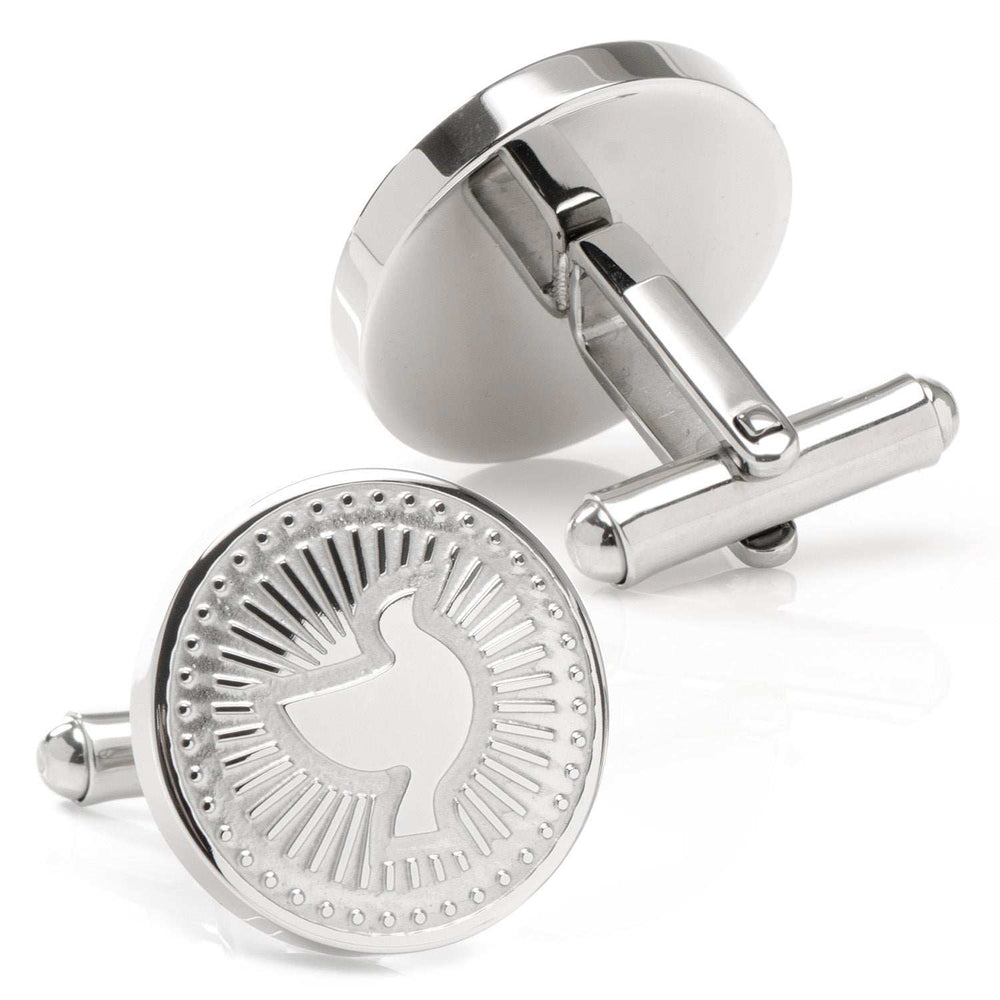 Silver Dove Radial Cufflinks - Cufflinks.com - Flyclothing LLC