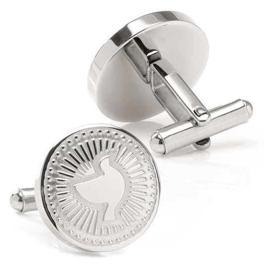 Silver Dove Radial Cufflinks - Cufflinks.com - Flyclothing LLC