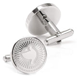 Silver Dove Radial Cufflinks - Cufflinks.com - Flyclothing LLC
