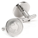 Silver Dove Radial Cufflinks - Cufflinks.com - Flyclothing LLC