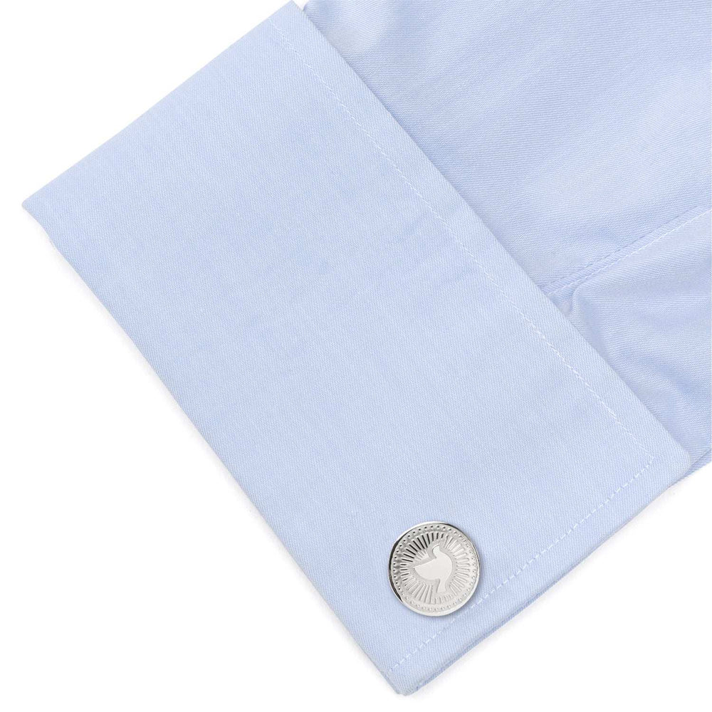 Silver Dove Radial Cufflinks - Cufflinks.com - Flyclothing LLC