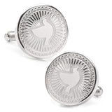 Silver Dove Radial Cufflinks - Cufflinks.com - Flyclothing LLC