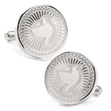Silver Dove Radial Cufflinks - Cufflinks.com - Flyclothing LLC