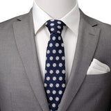 Daisy Navy Blue Men's Tie - Cufflinks.com - Flyclothing LLC
