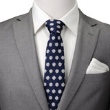 Daisy Navy Blue Men's Tie - Cufflinks.com - Flyclothing LLC