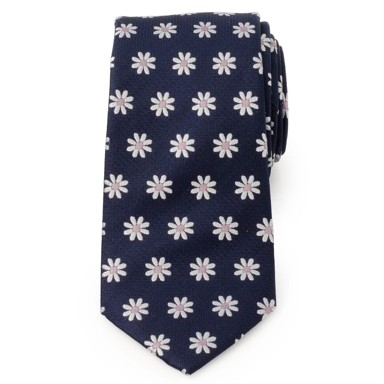 Daisy Navy Blue Men's Tie - Cufflinks.com - Flyclothing LLC