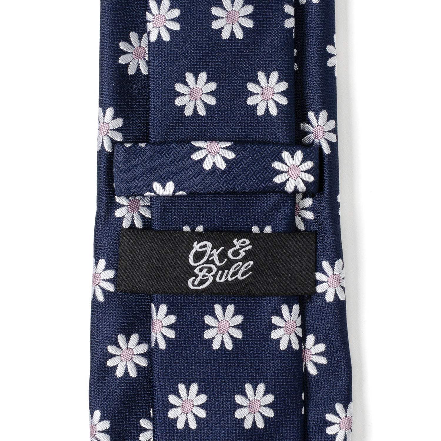 Daisy Navy Blue Men's Tie - Cufflinks.com - Flyclothing LLC