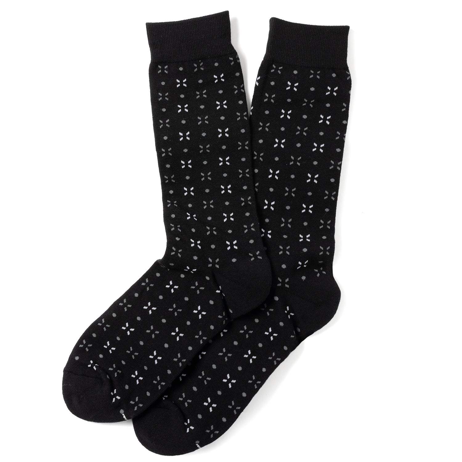 Dot Patterned Black Men's Socks - Cufflinks.com - Flyclothing LLC