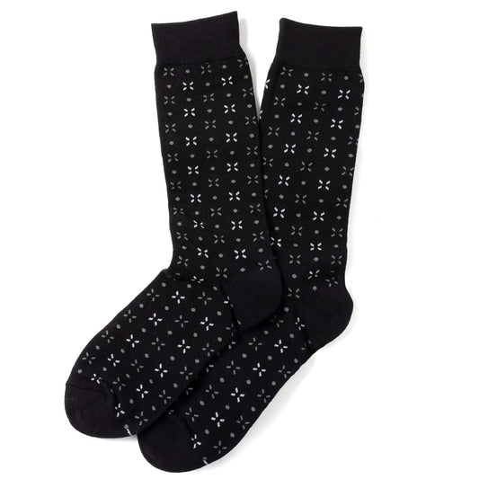 Dot Patterned Black Men's Socks - Cufflinks.com - Flyclothing LLC