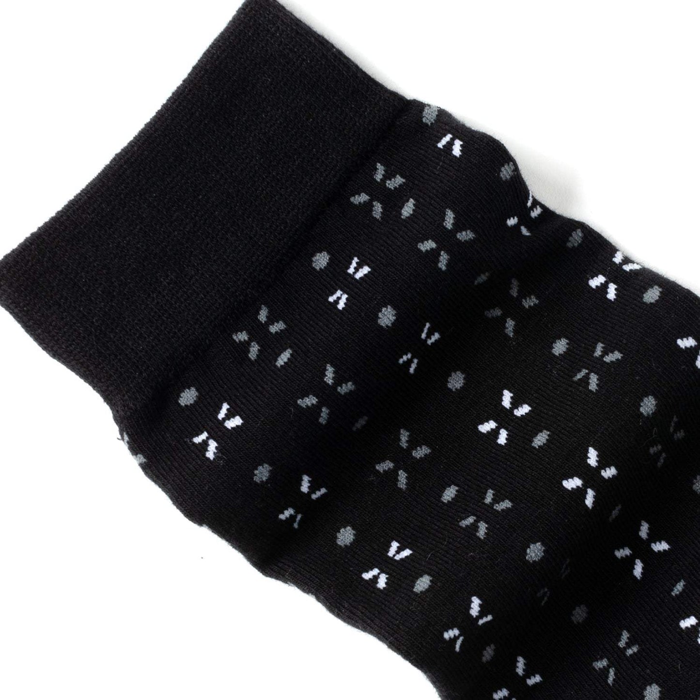 Dot Patterned Black Men's Socks - Cufflinks.com - Flyclothing LLC