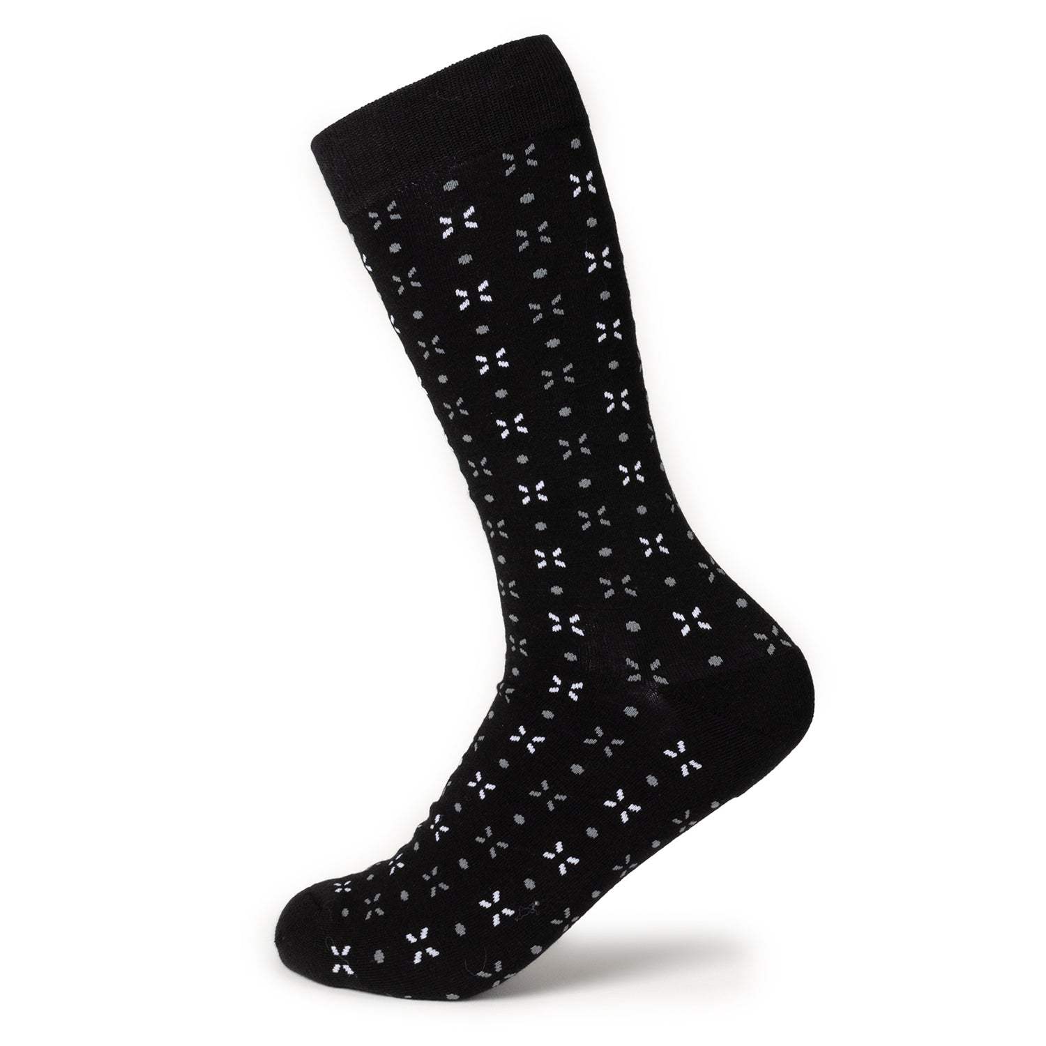 Dot Patterned Black Men's Socks - Cufflinks.com - Flyclothing LLC