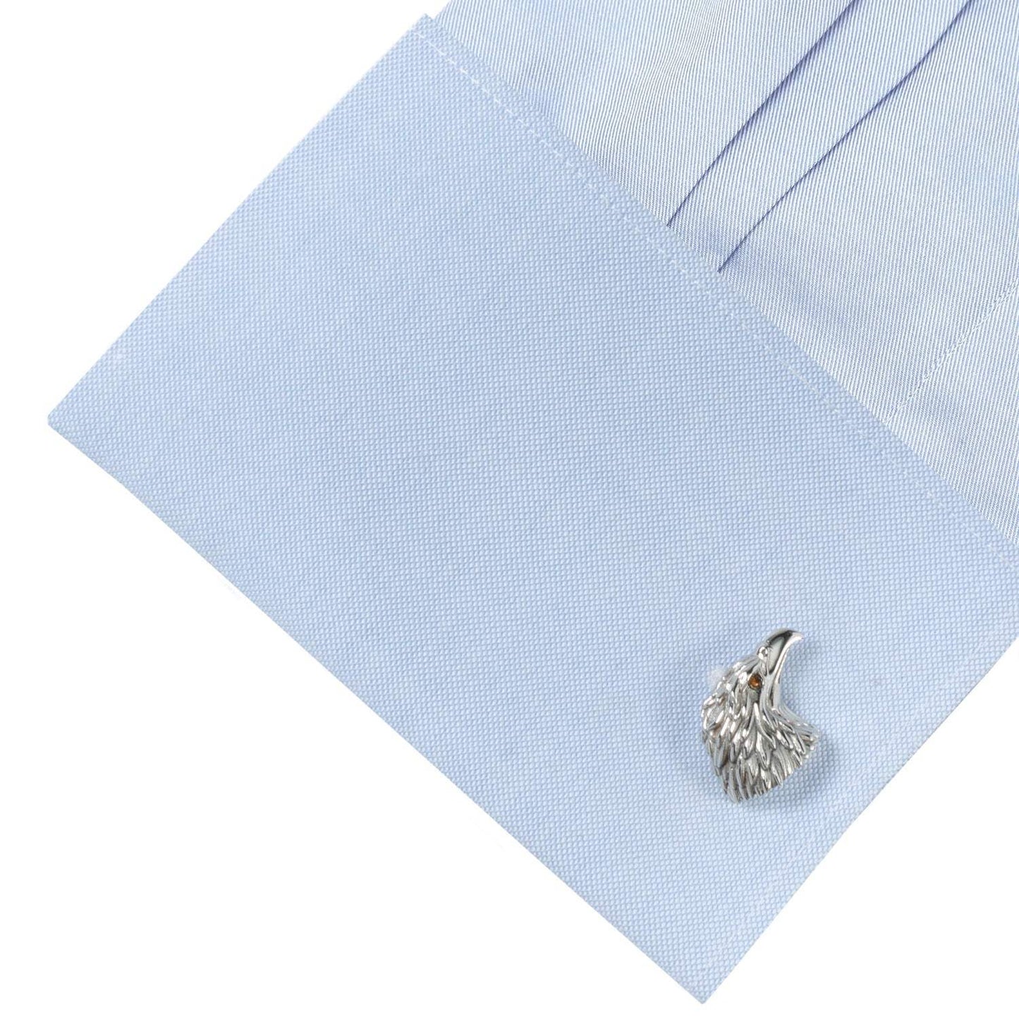 Stainless Steel Eagle Head Cufflinks - Cufflinks.com - Flyclothing LLC