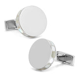 Stainless Steel Mother of Pearl Mosaic Engravable Cufflinks - Cufflinks.com - Flyclothing LLC