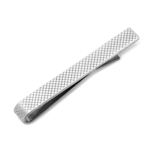 Etched Grid Tie Bar - Cufflinks.com - Flyclothing LLC