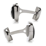 Faceted Onyx Cushion Cufflinks - Cufflinks.com - Flyclothing LLC