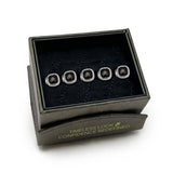 Faceted Onyx Cushion 5-Studs - Cufflinks.com - Flyclothing LLC