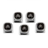 Faceted Onyx Cushion 5-Studs - Cufflinks.com - Flyclothing LLC