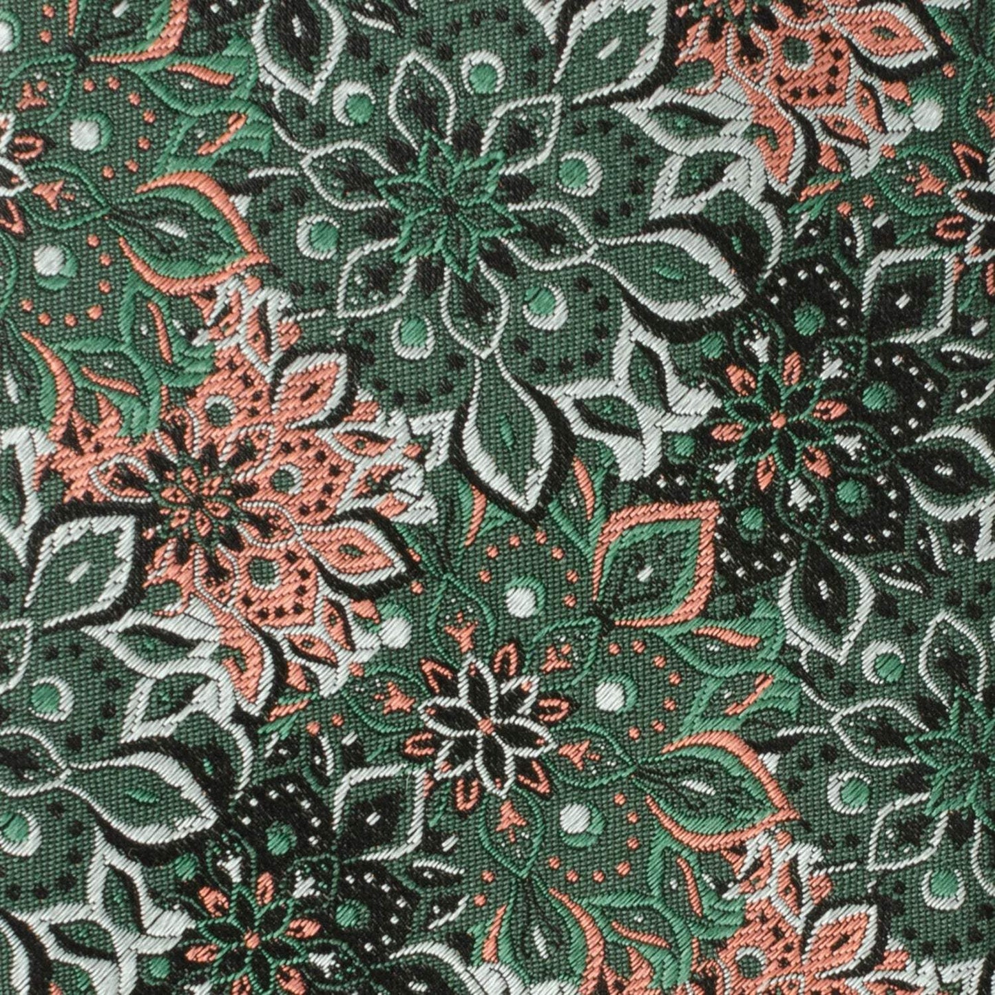 Green Floral Tie and Pocket Square Gift Set - Cufflinks.com - Flyclothing LLC