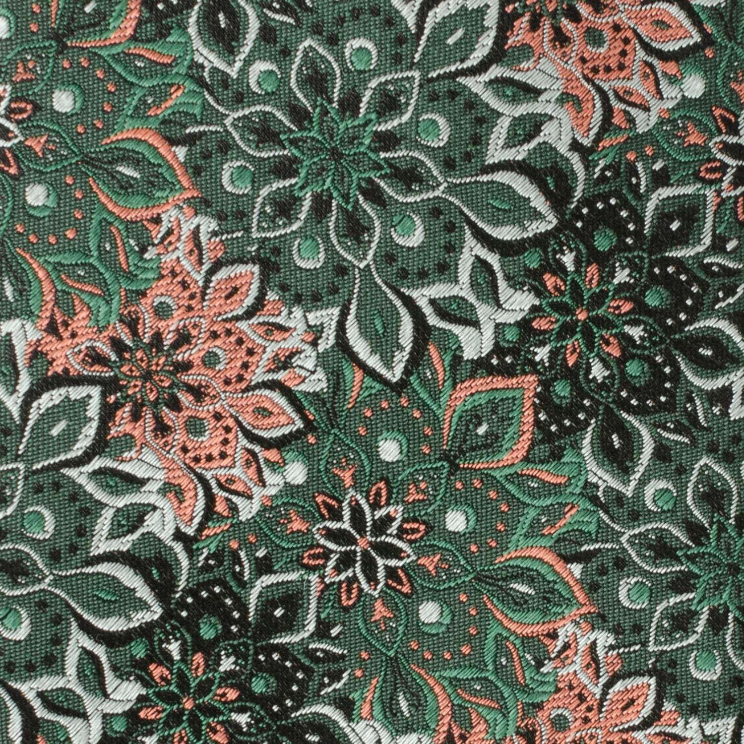 Green Floral Tie and Pocket Square Gift Set - Cufflinks.com - Flyclothing LLC