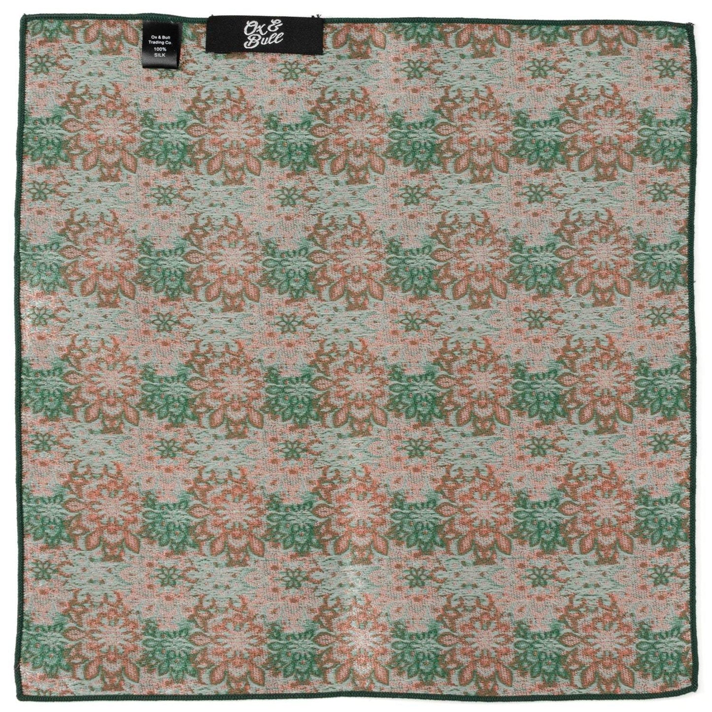 Green Floral Tie and Pocket Square Gift Set - Cufflinks.com - Flyclothing LLC