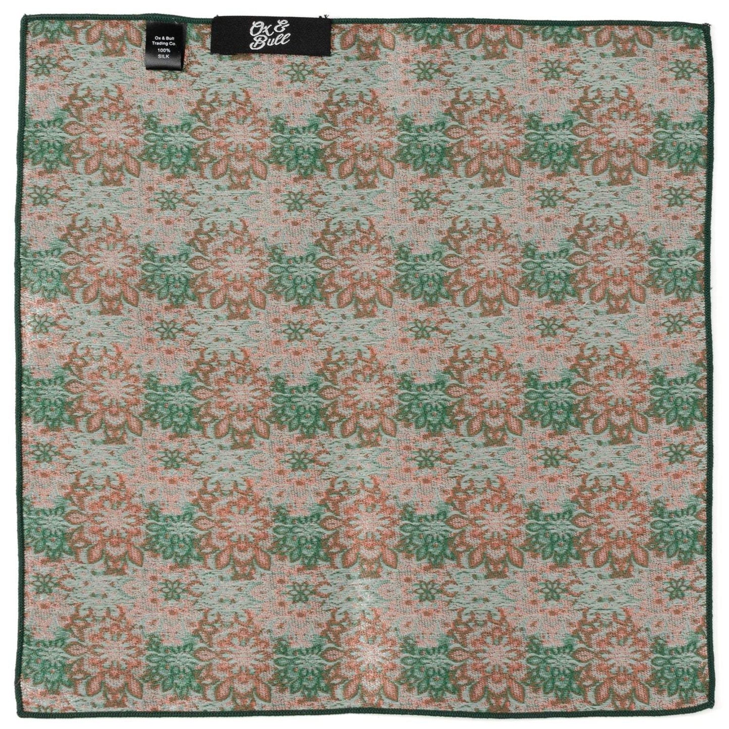 Green Floral Pocket Square - Cufflinks.com - Flyclothing LLC
