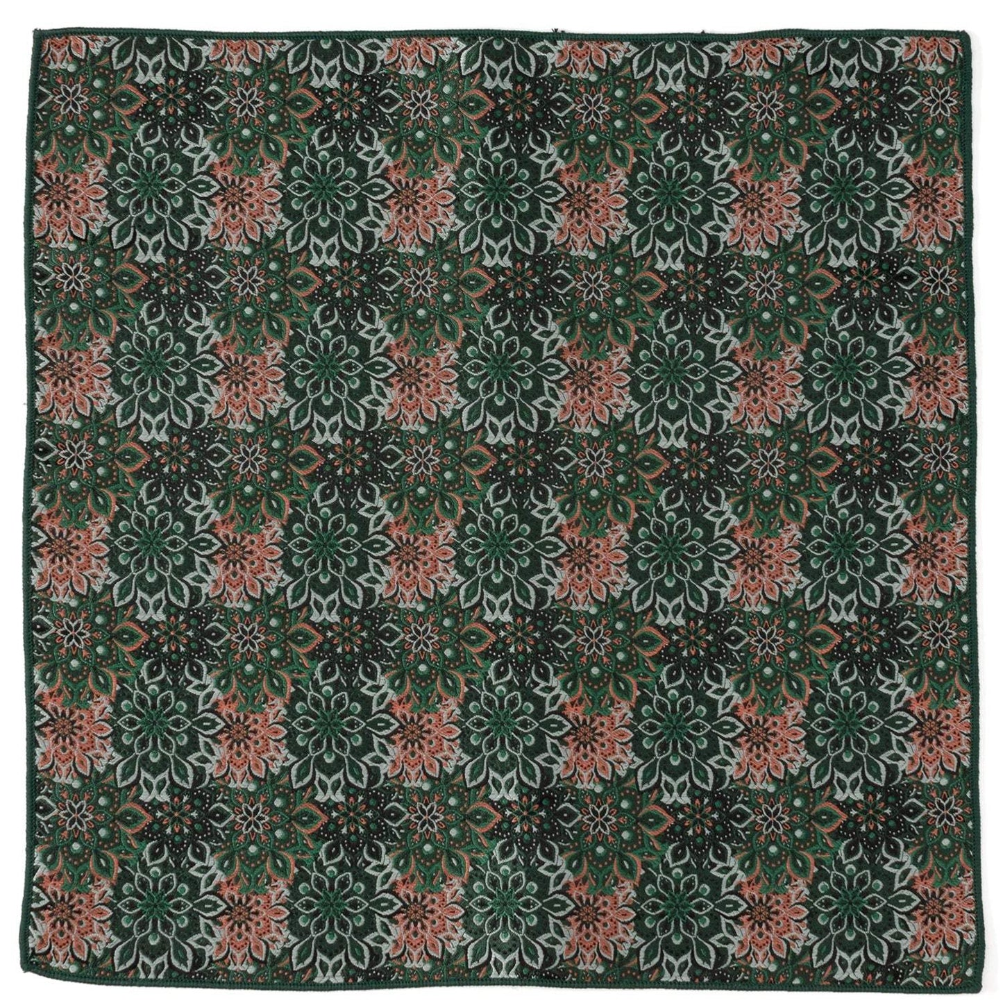 Green Floral Pocket Square - Cufflinks.com - Flyclothing LLC