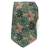 Kaleido Floral Coral Accented Men's Tie - Cufflinks.com - Flyclothing LLC