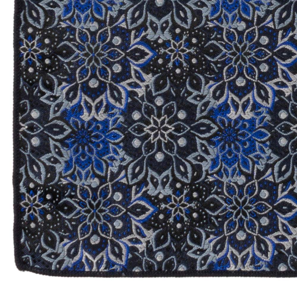 Navy Floral Pocket Square - Cufflinks.com - Flyclothing LLC
