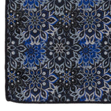 Navy Floral Pocket Square - Cufflinks.com - Flyclothing LLC