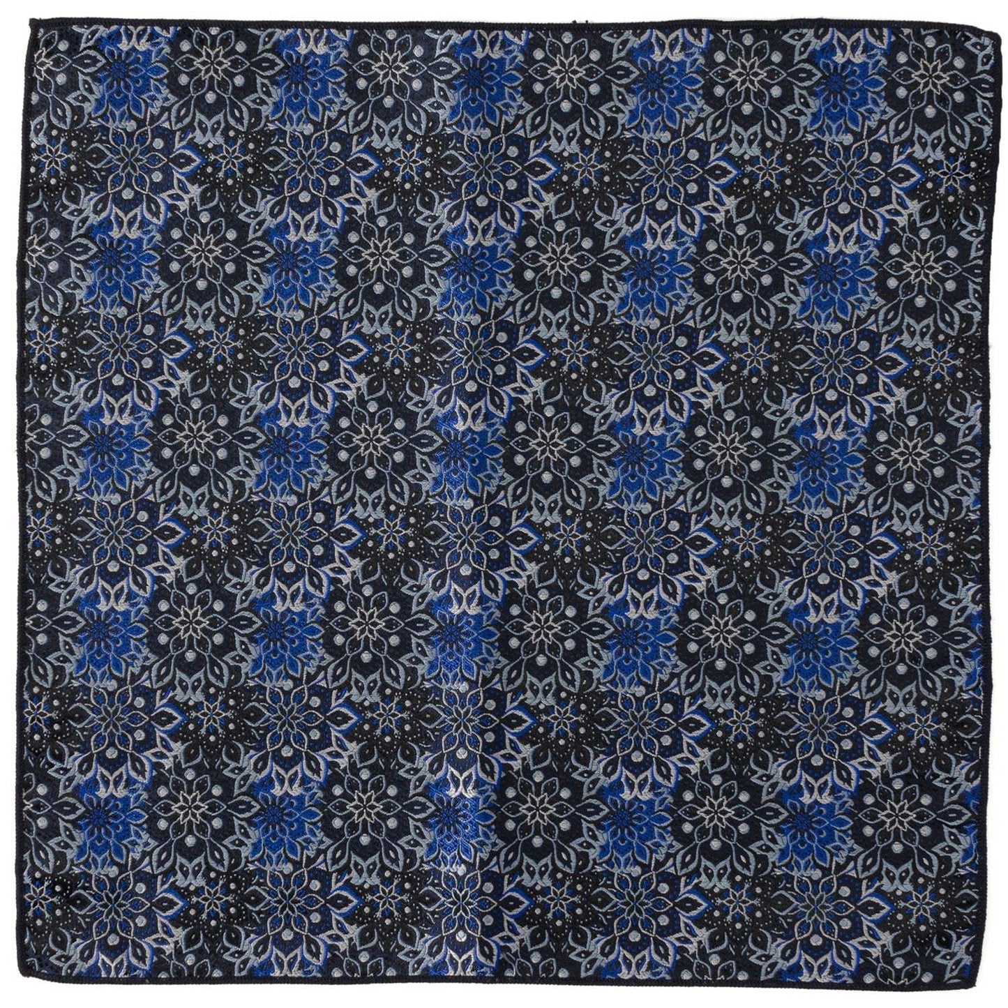 Navy Floral Pocket Square - Cufflinks.com - Flyclothing LLC