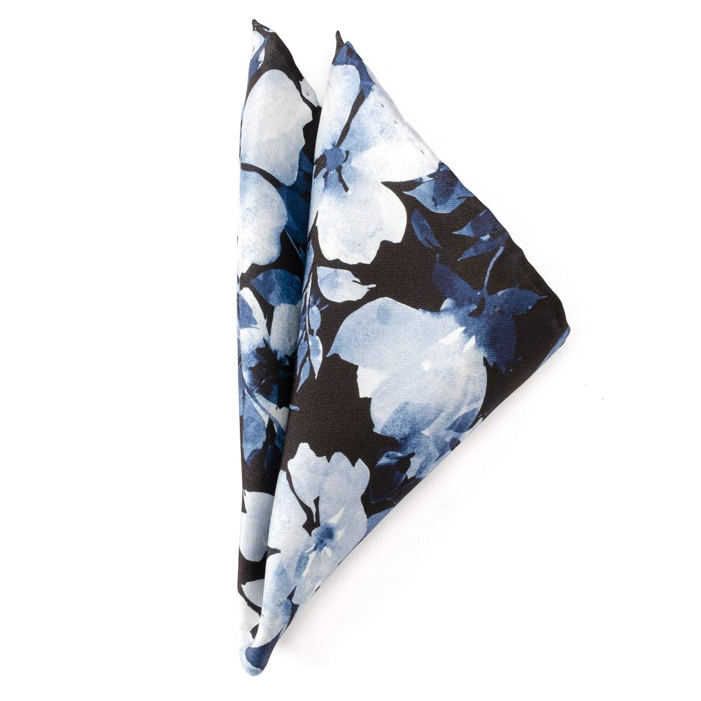Painted Floral Black Pocket Square - Cufflinks.com - Flyclothing LLC