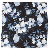 Painted Floral Black Pocket Square - Cufflinks.com - Flyclothing LLC