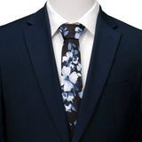 Painted Floral Black Silk Men's Tie - Cufflinks.com - Flyclothing LLC