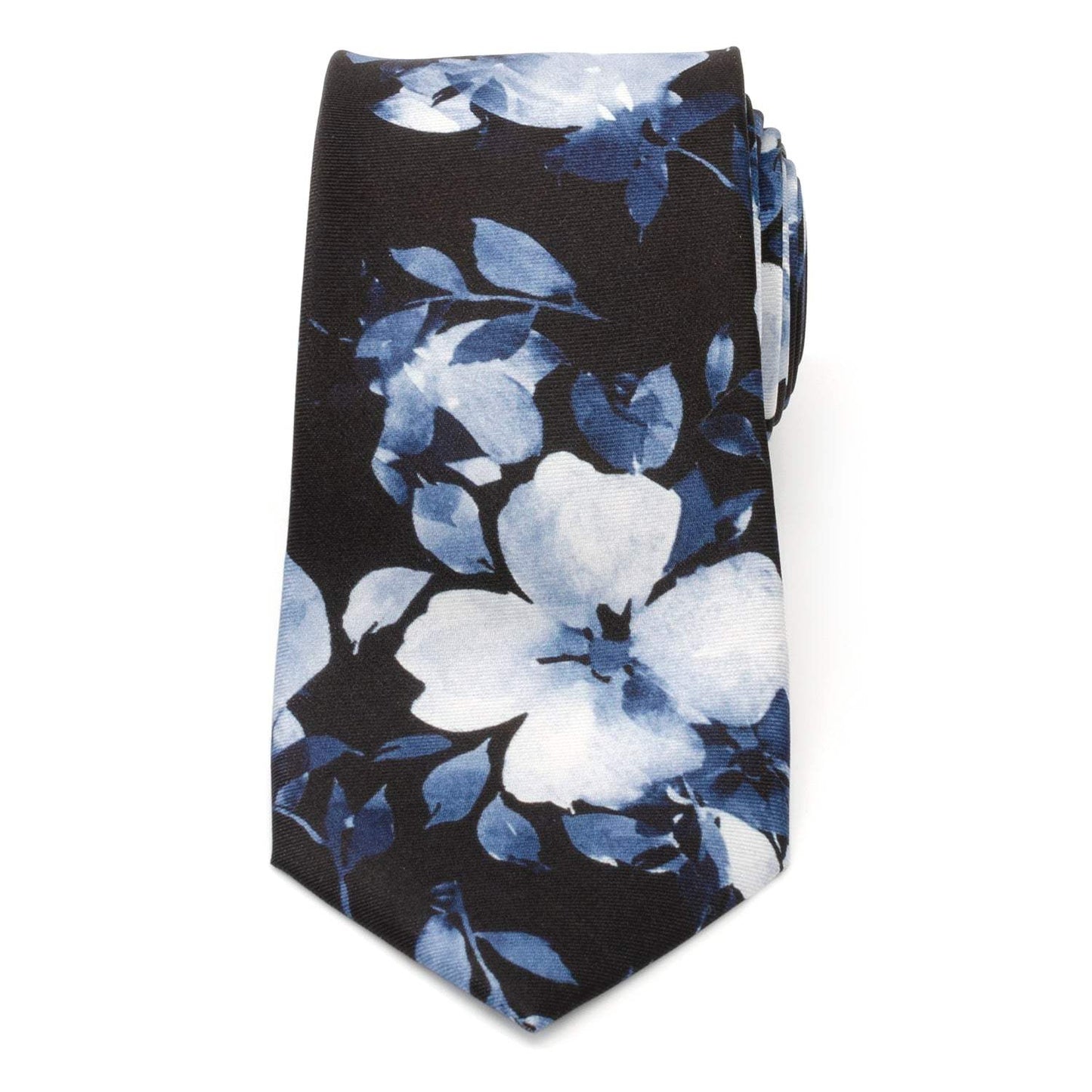 Painted Floral Black Silk Men's Tie - Cufflinks.com - Flyclothing LLC