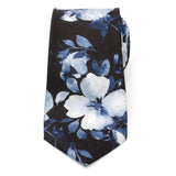 Painted Floral Black Silk Men's Tie - Cufflinks.com - Flyclothing LLC