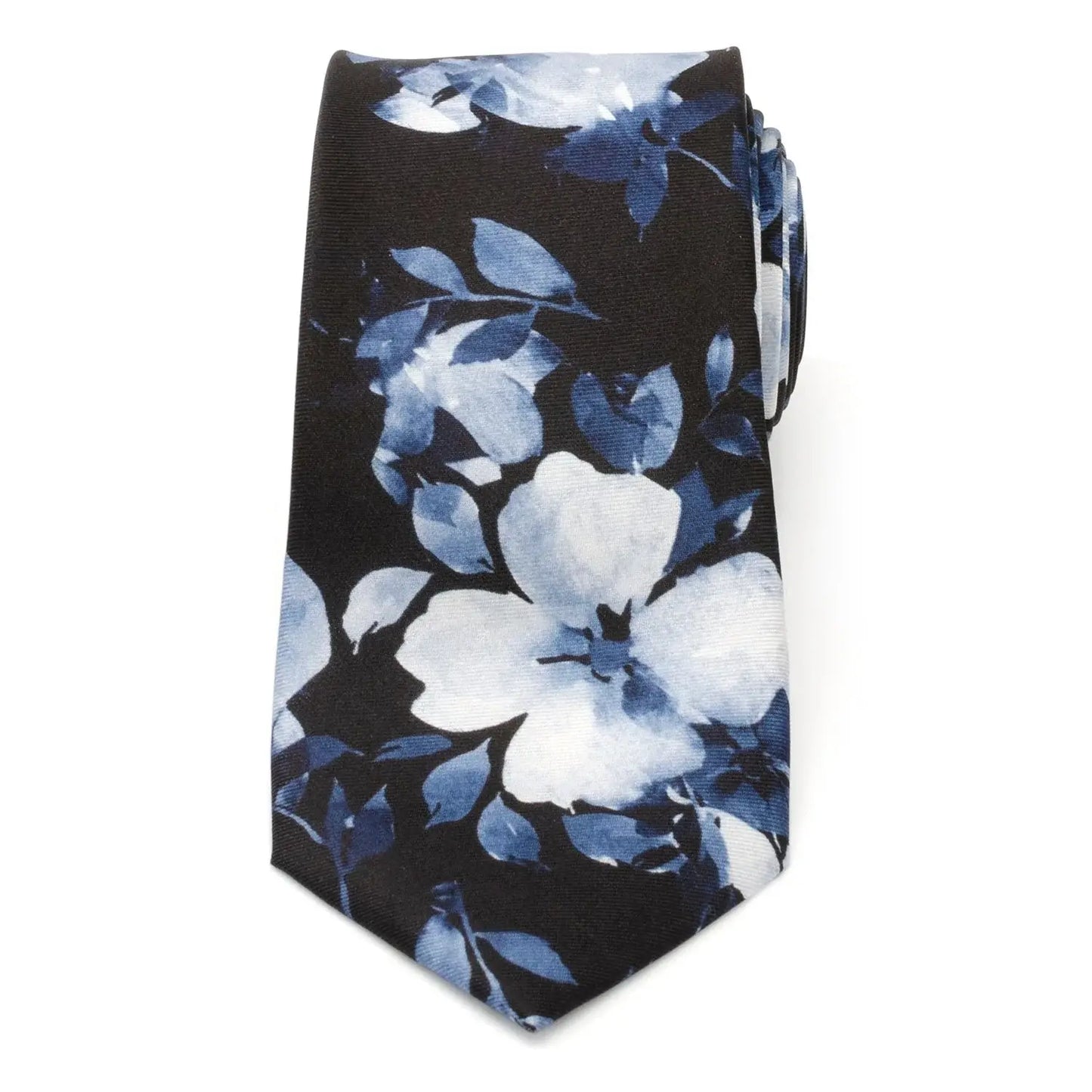 Painted Floral Black Silk Men's Tie - Cufflinks.com - Flyclothing LLC