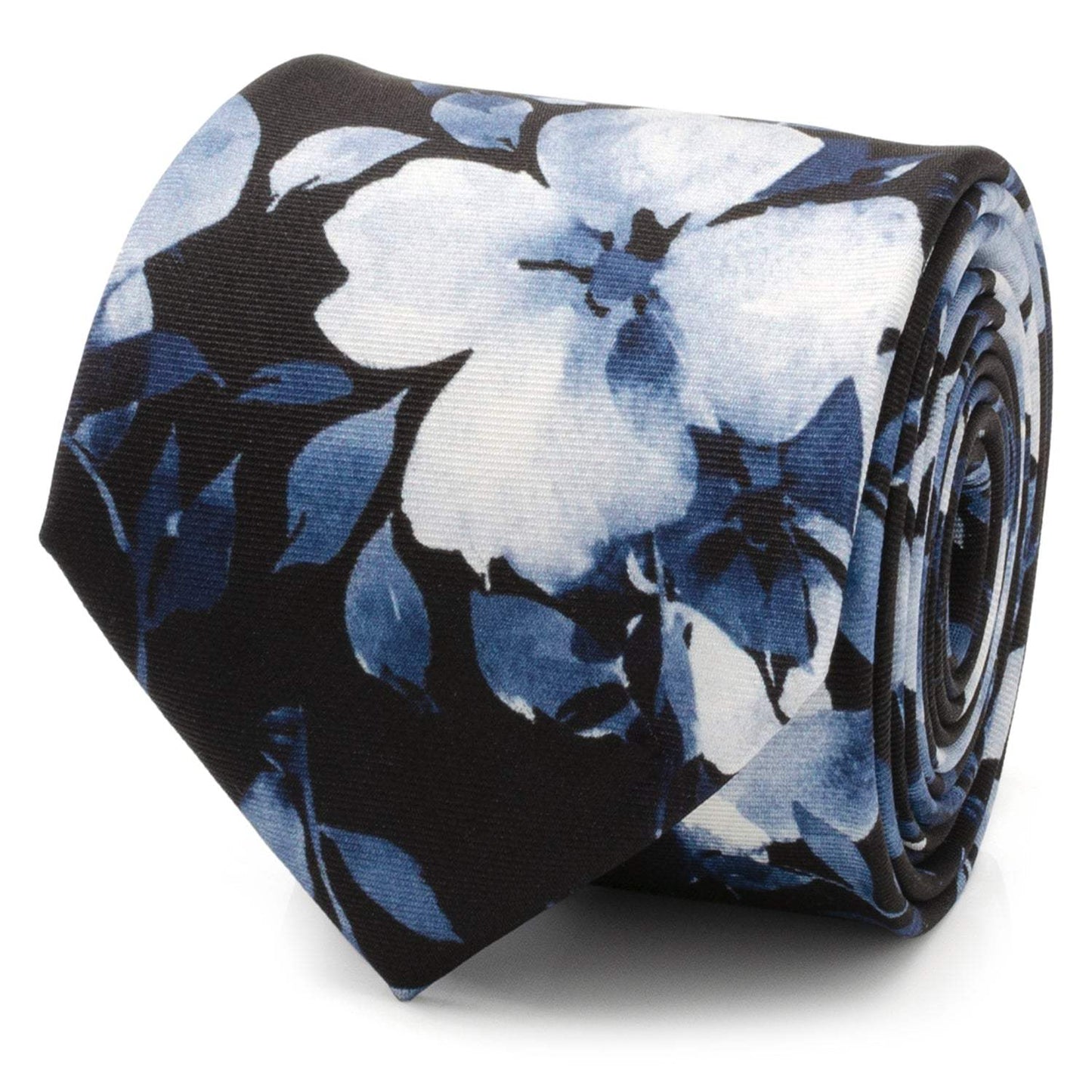 Painted Floral Black Silk Men's Tie - Cufflinks.com - Flyclothing LLC