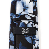 Painted Floral Blue Necktie and Pocket Square Gift Set - Cufflinks.com - Flyclothing LLC