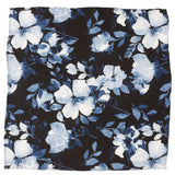 Painted Floral Blue Necktie and Pocket Square Gift Set - Cufflinks.com - Flyclothing LLC