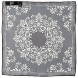 Black/White Men's Silk Pocket Square