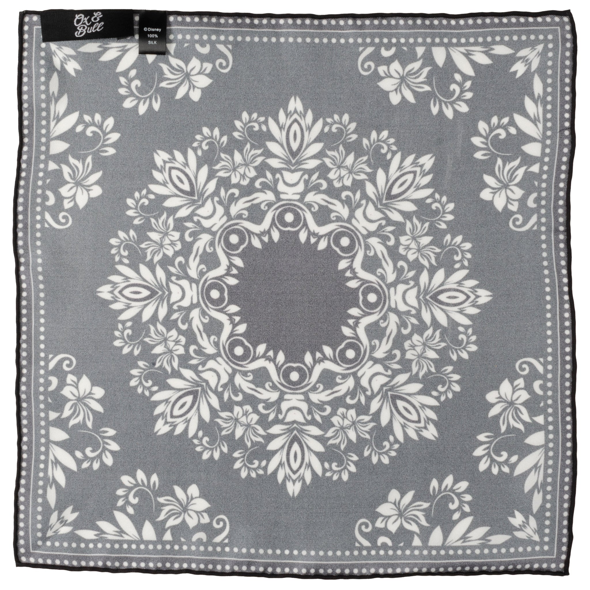 Black/White Men's Silk Pocket Square