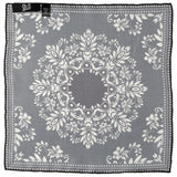 Black/White Men's Silk Pocket Square