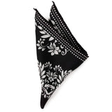 Black/White Men's Silk Pocket Square - Cufflinks.com - Flyclothing LLC