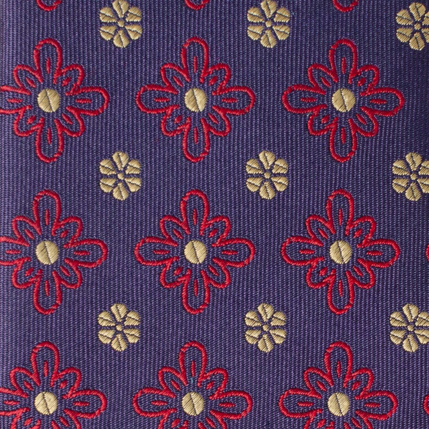 Deep Purple Floral Men's Tie - Cufflinks.com - Flyclothing LLC