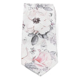Painted Floral Gray Silk Men's Tie - Cufflinks.com - Flyclothing LLC